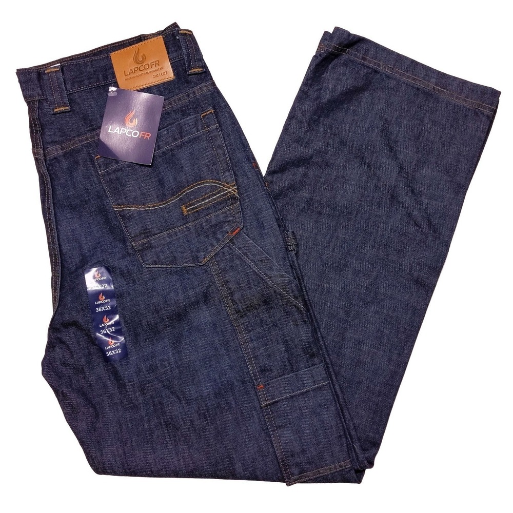 LAPCO FR Modern Carpenter Jeans Blue Denim‎ P-INDC10 ~ 36 x 32 ~ New